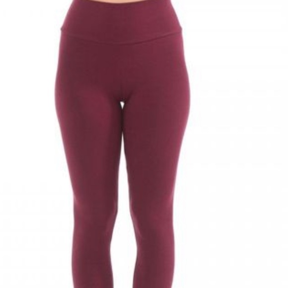 Maroon leggings!  Full length. - Picture 2 of 2